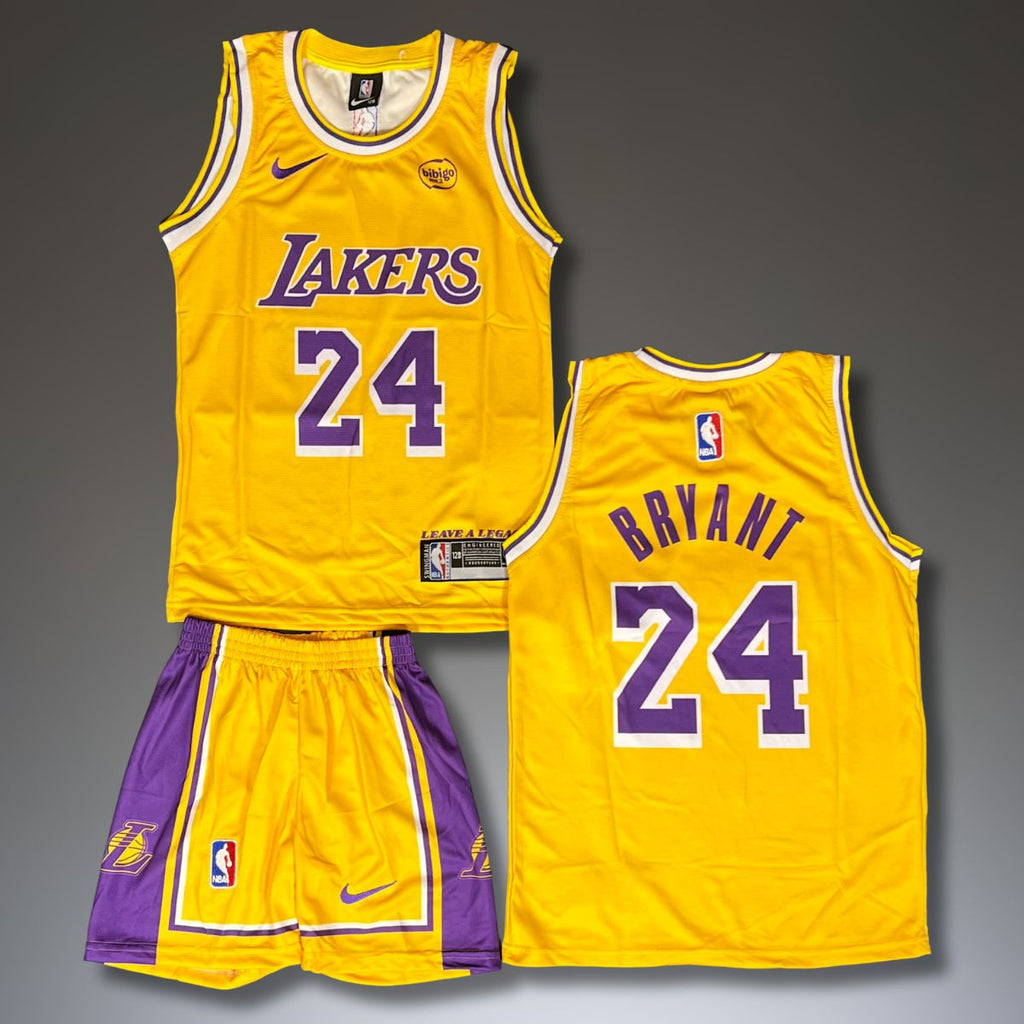 Gyerek kosárlabda mez szett, sárga. LA Lakers, Bryant