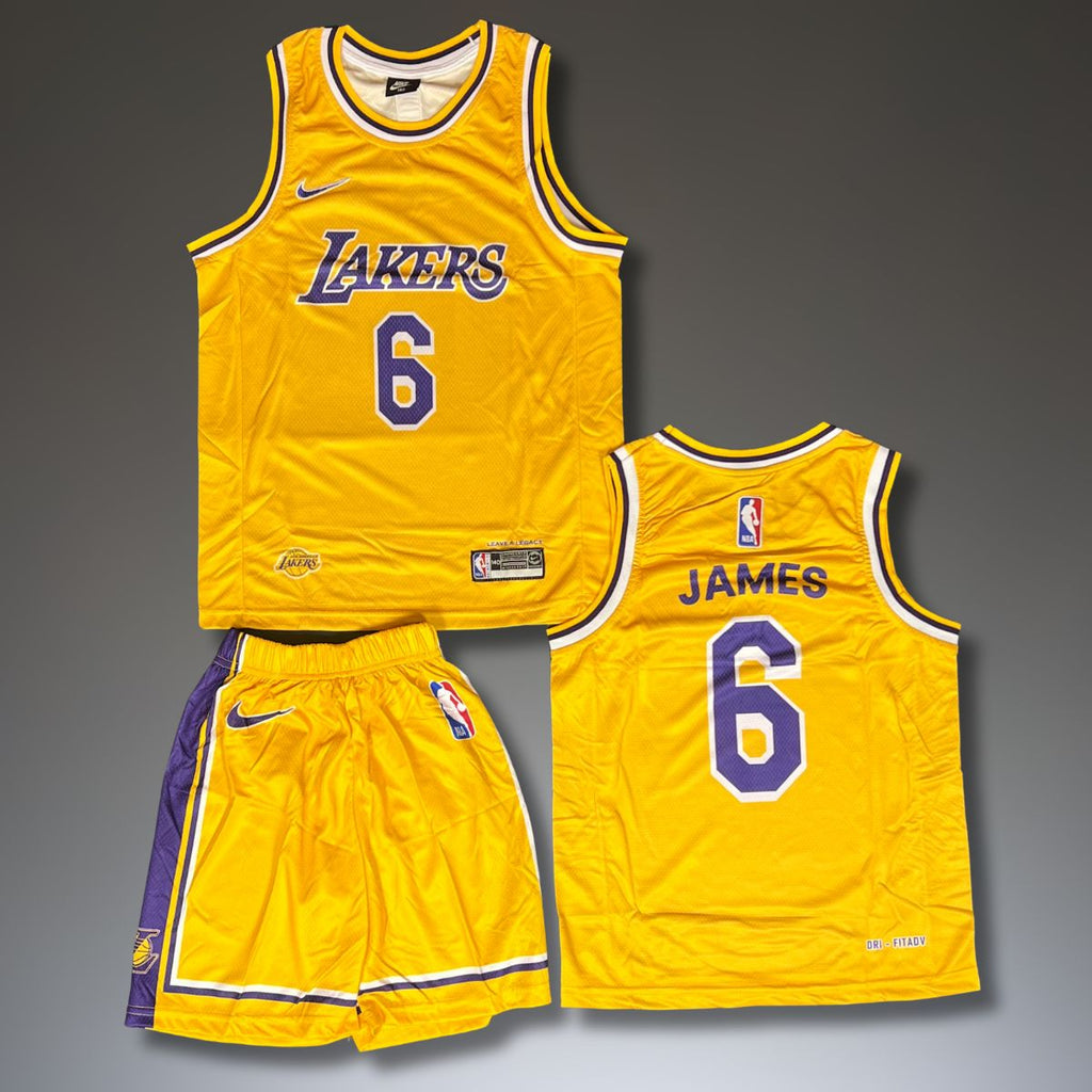 Gyerek kosárlabda mez szett, sárga. LA Lakers, James