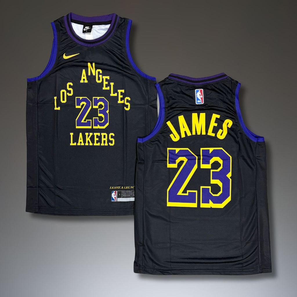 Los Angeles Lakers férfi fekete mez, James 23