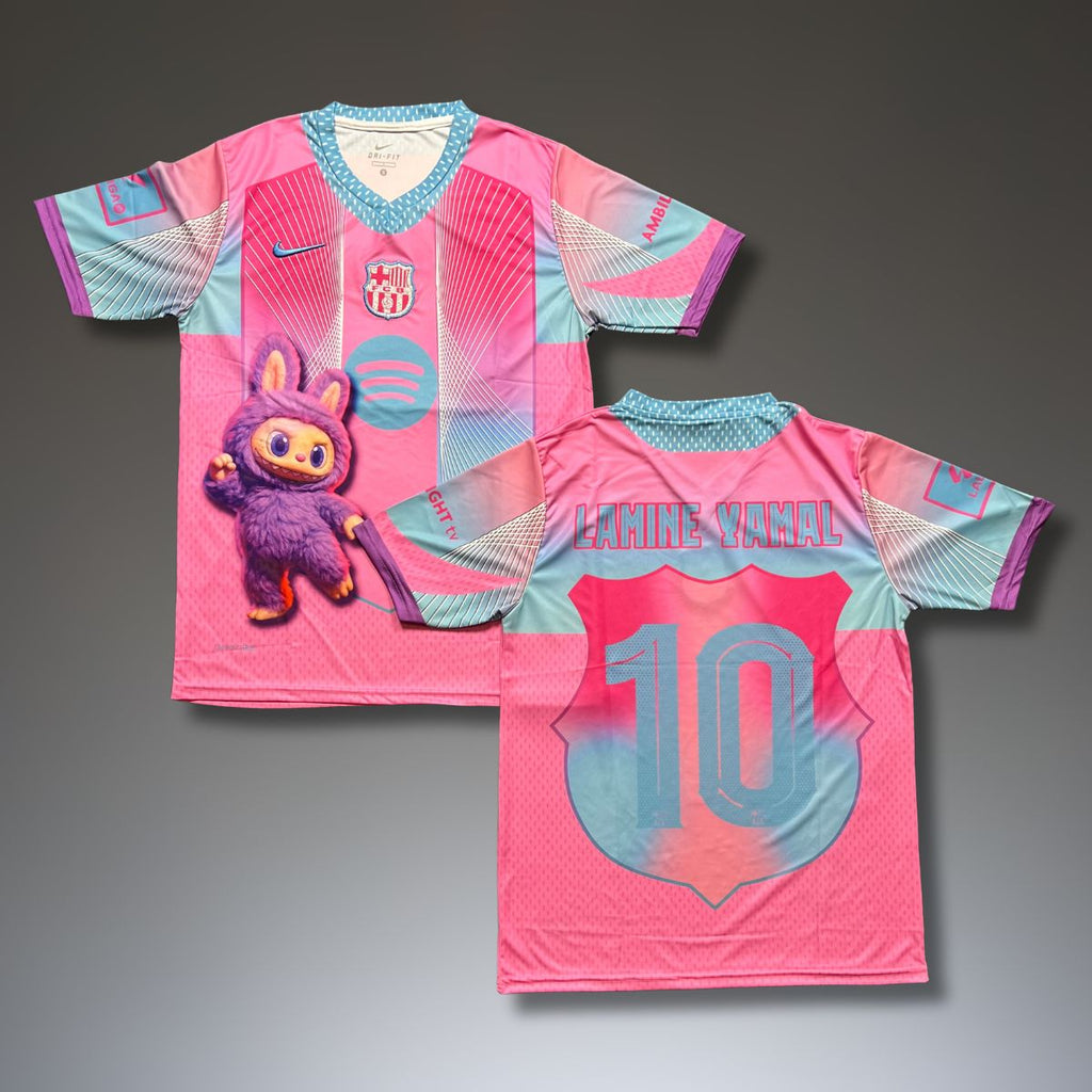 Férfi mez Barcelona, Yamal. Különleges rózsaszín Labubu kiadás