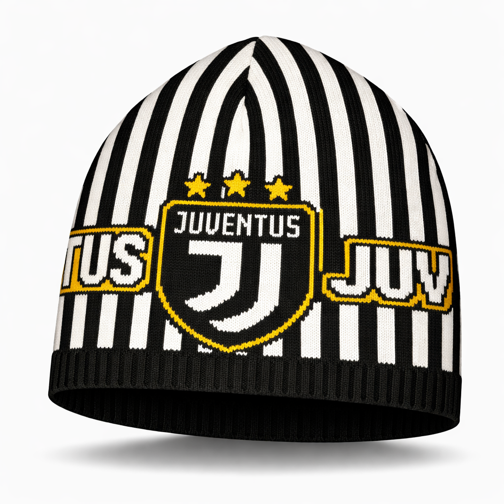 Juventus sapka, fekete-fehér