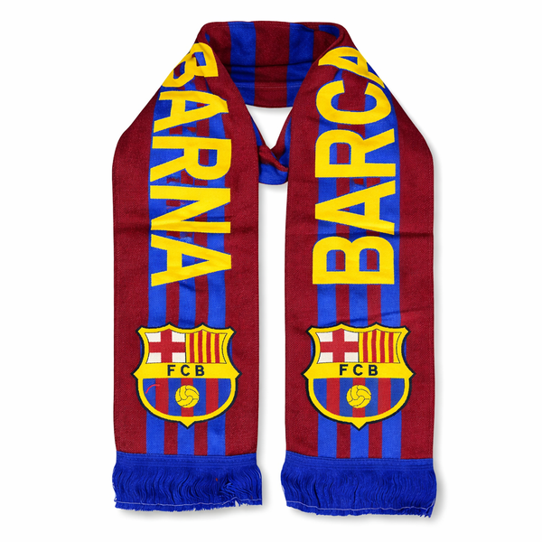 Barcelona kötött sál, piros-kék
