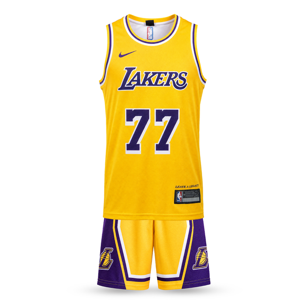 Gyerek kosárlabda mez szett, Sárga, LA Lakers, Doncic. 2025