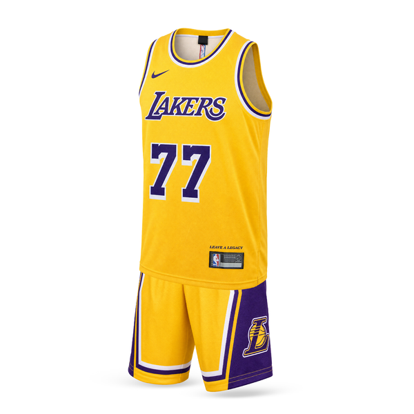 Gyerek kosárlabda mez szett, Sárga, LA Lakers, Doncic. 2025