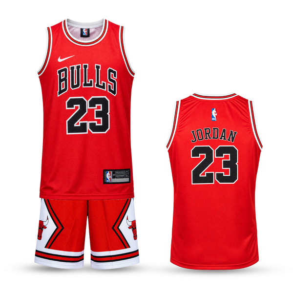 Gyerek kosárlabda mez szett, piros, Chicago Bulls, Jordan