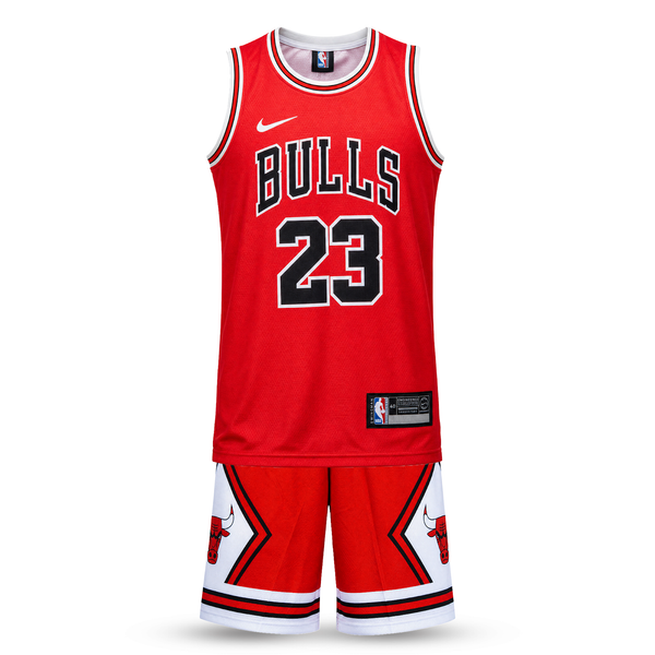 Gyerek kosárlabda mez szett, piros, Chicago Bulls, Jordan