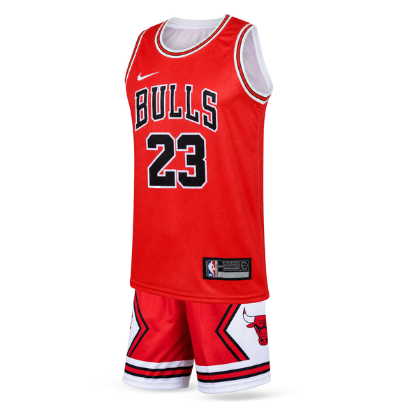 Gyerek kosárlabda mez szett, piros, Chicago Bulls, Jordan