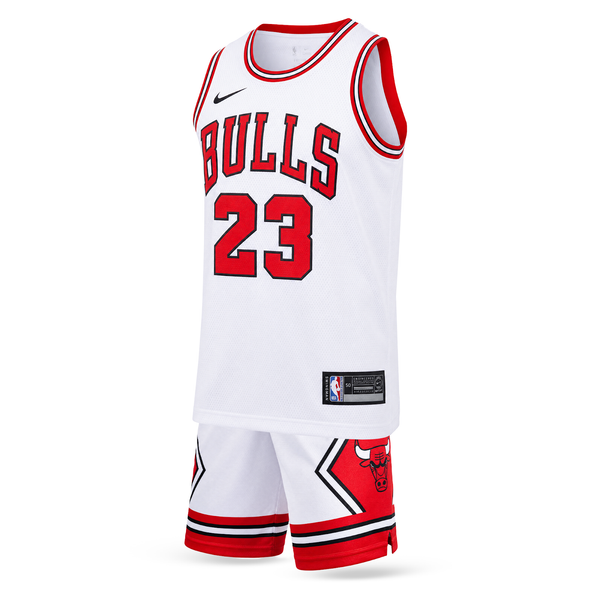 Gyerek kosárlabda mez szett, fehér, Chicago Bulls, Jordan