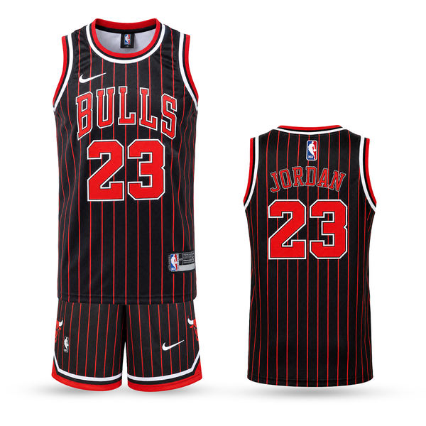 Gyerek kosárlabda mez szett, fekete, Chicago Bulls. Jordan
