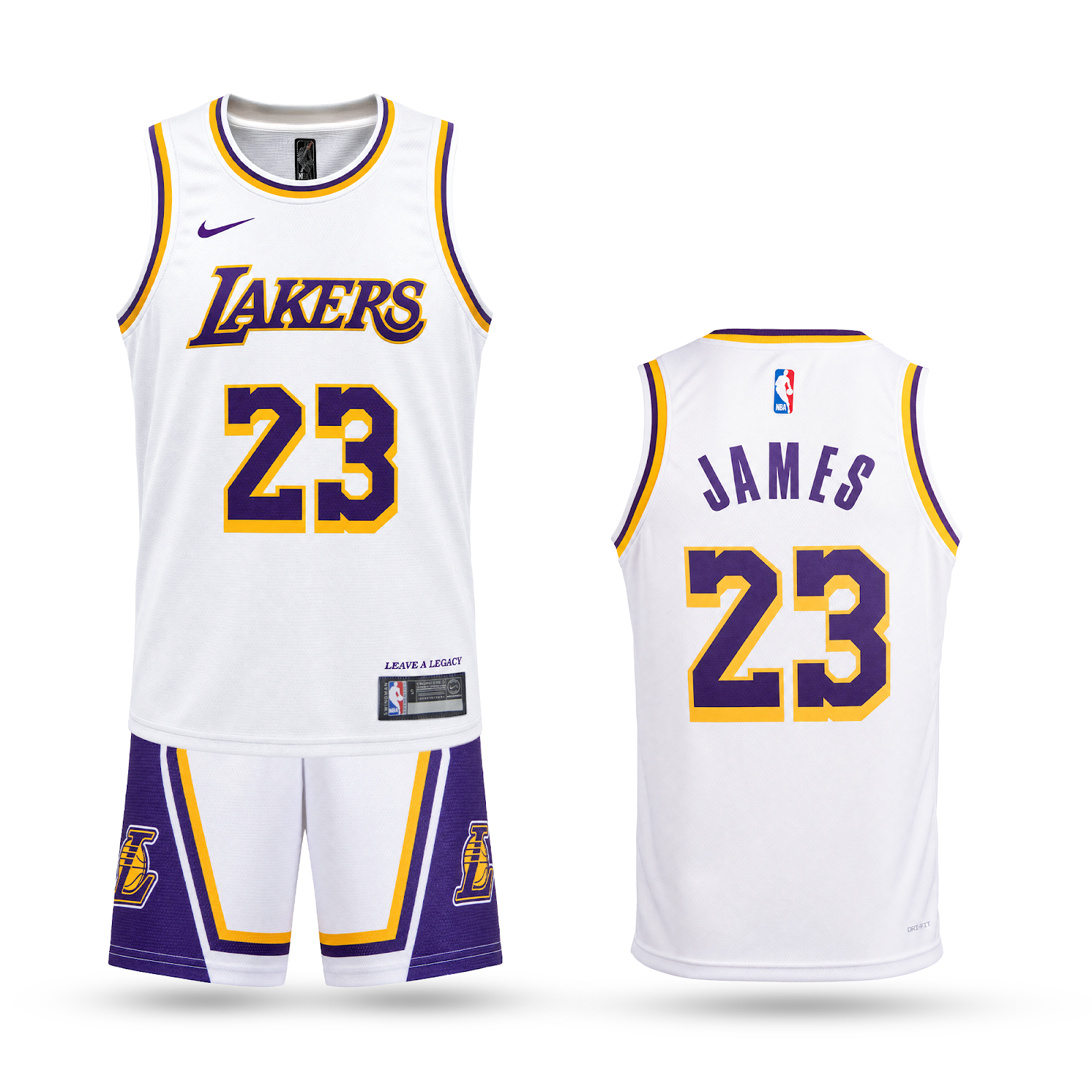 Los Angeles Lakers Gyerek Kosárlabdaszerelés, James. 26/27, Fehér