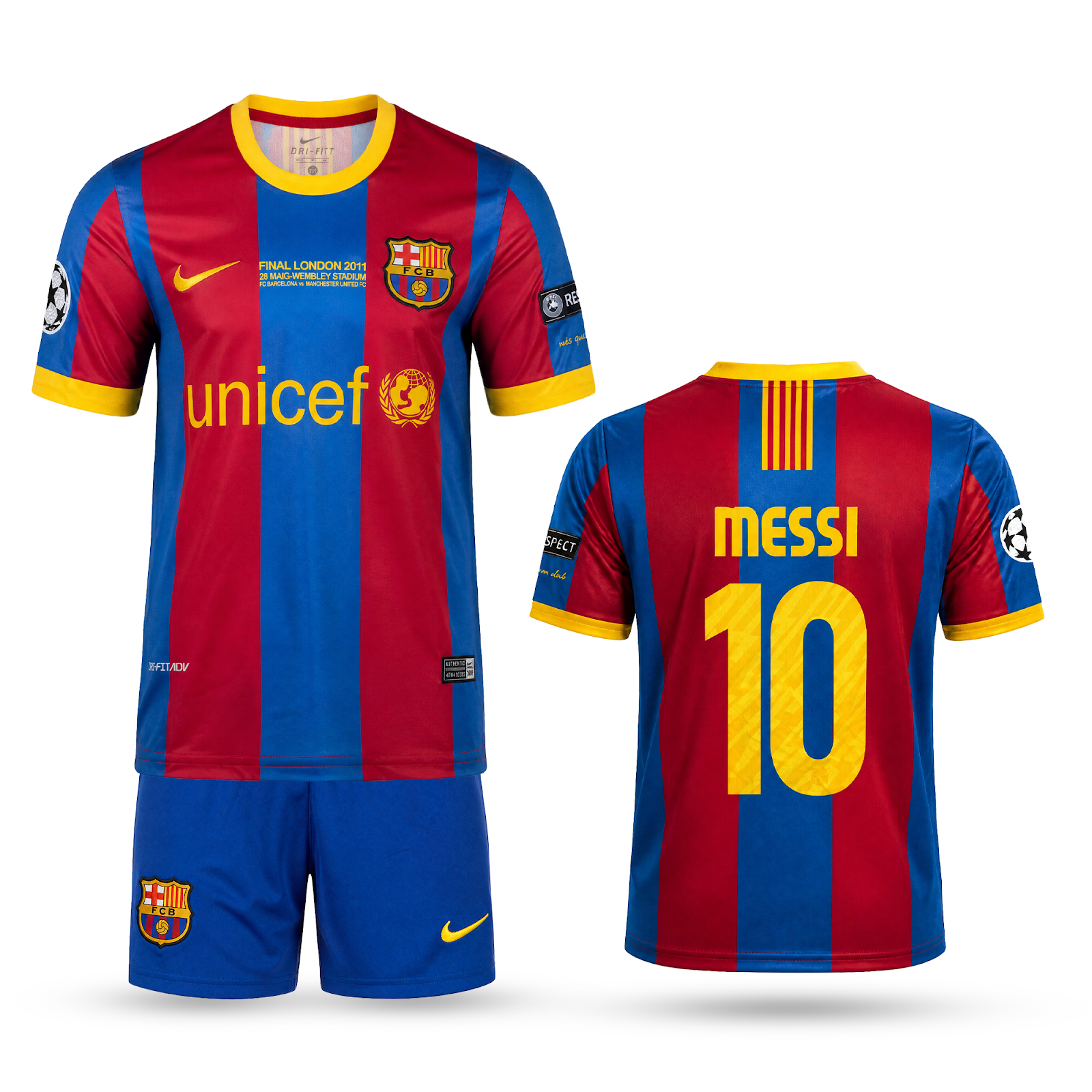 Gyerek foci mez szett Barcelona, Messi. Bajnokok Ligája döntő 2011
