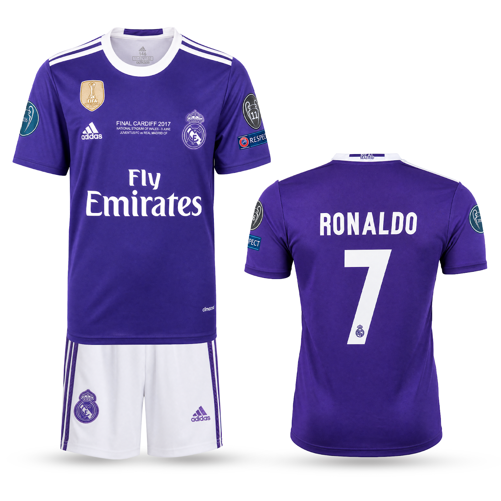 Gyerek foci mez szett, Real Madrid Classic, Ronaldo 2017 döntő