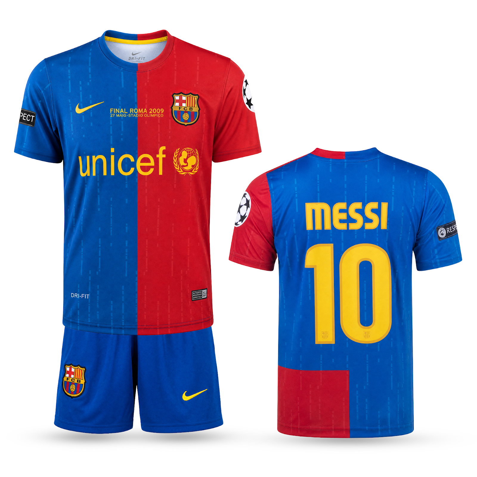 Gyerek mez szett Barcelona, Messi. 2009 CL-finálé