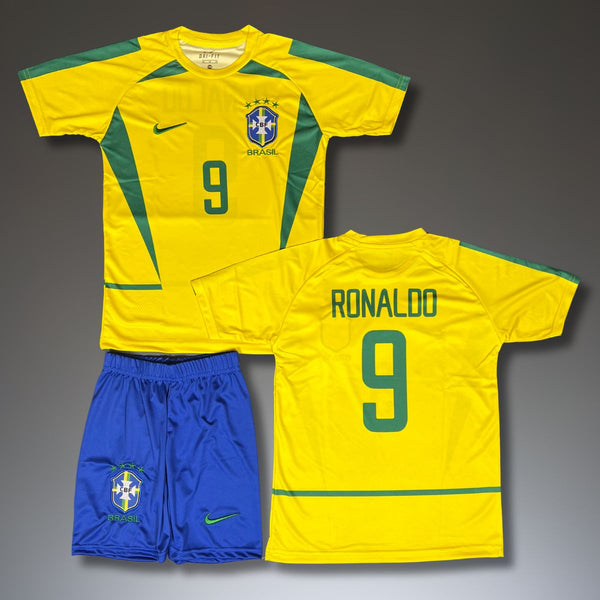 Brazília Gyerek Klasszikus Futballszerelés, Ronaldo. WC 2002