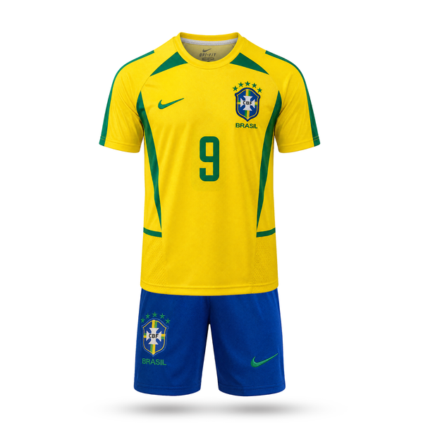 Brazília Gyerek Klasszikus Futballszerelés, Ronaldo. WC 2002