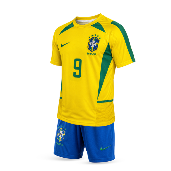 Brazília Gyerek Klasszikus Futballszerelés, Ronaldo. WC 2002