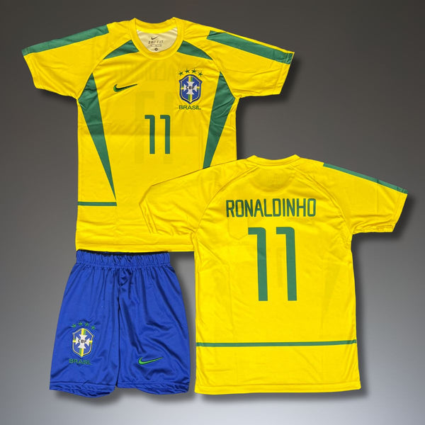 Gyerek mez szett Brazília, Ronaldinho. WC 2002
