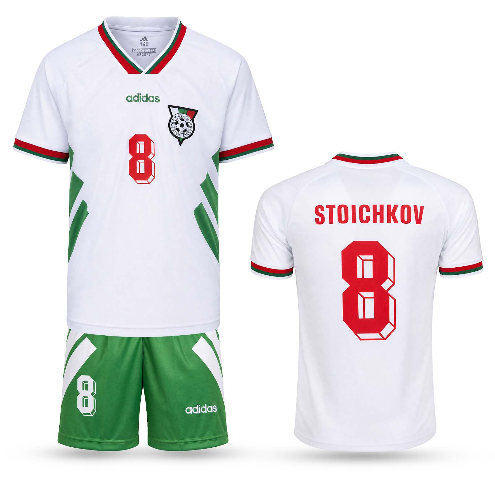 Gyerek mez szett Bulgária, Stoichkov, WC USA 1994