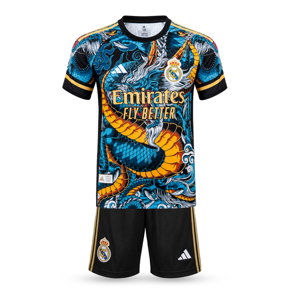 Gyerek mez szett Real Madrid, színes, Bellingham. Sárkány Edition 2025