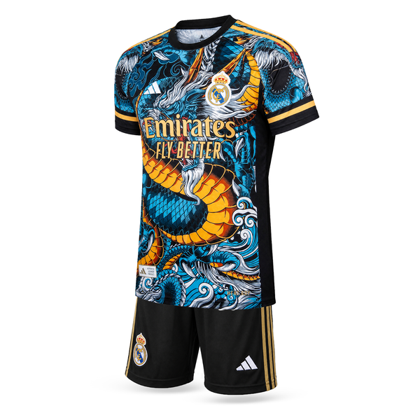 Gyerek mez szett Real Madrid, színes, Bellingham. Sárkány Edition 2025