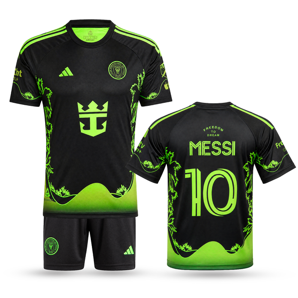 Gyerek fluoreszkáló mez szett Inter Miami, Messi. Neon kiadás 2025