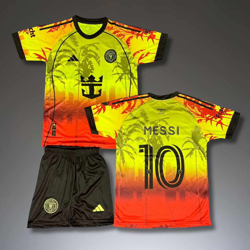 Gyerek fluoreszkáló mez szett Inter Miami, Messi. Neon kiadás 2025