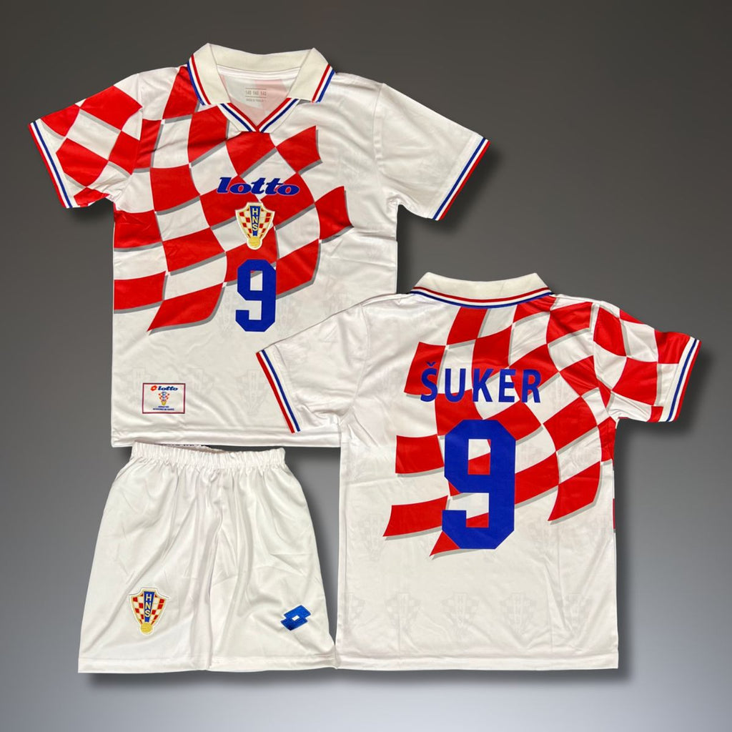 Gyerek mez szett Horvátország, Suker. Világbajnokság Franciaország 1998