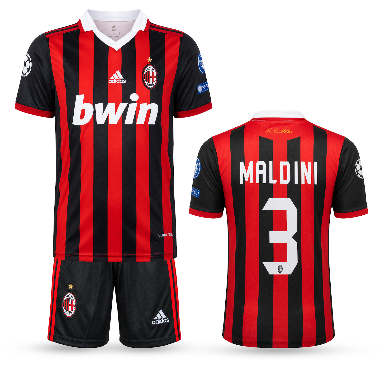 Gyerek mez szett Milan, Maldini. Klasszikus 2009