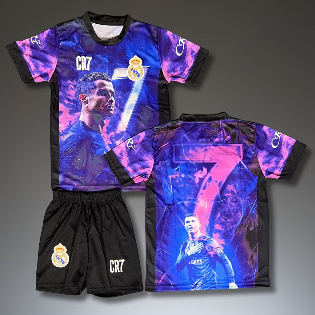 Gyerek mez szett Real Madrid, kék, Ronaldo. Különleges kiadás CR7
