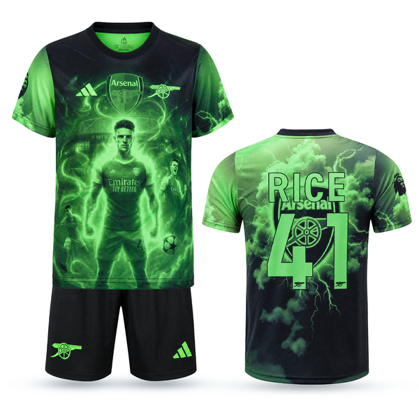 Gyerek fluoreszkáló mez szett Arsenal, Rice. Neon kiadás
