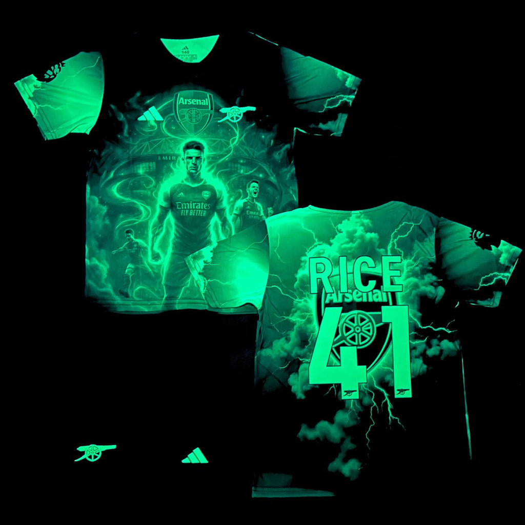 Gyerek fluoreszkáló mez szett Arsenal, Rice. Neon kiadás