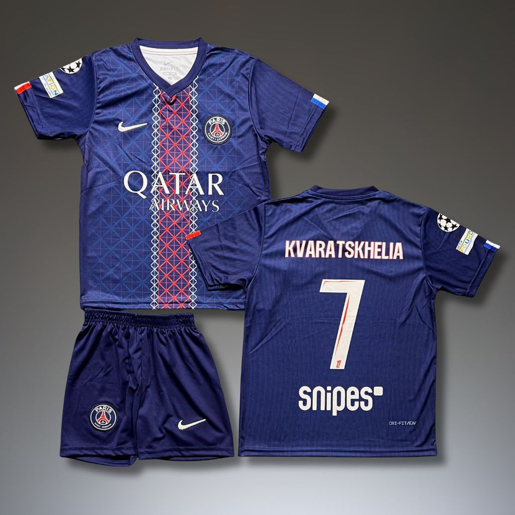 Gyerek mez szett PSG, Kvaratskhelia. 25/26
