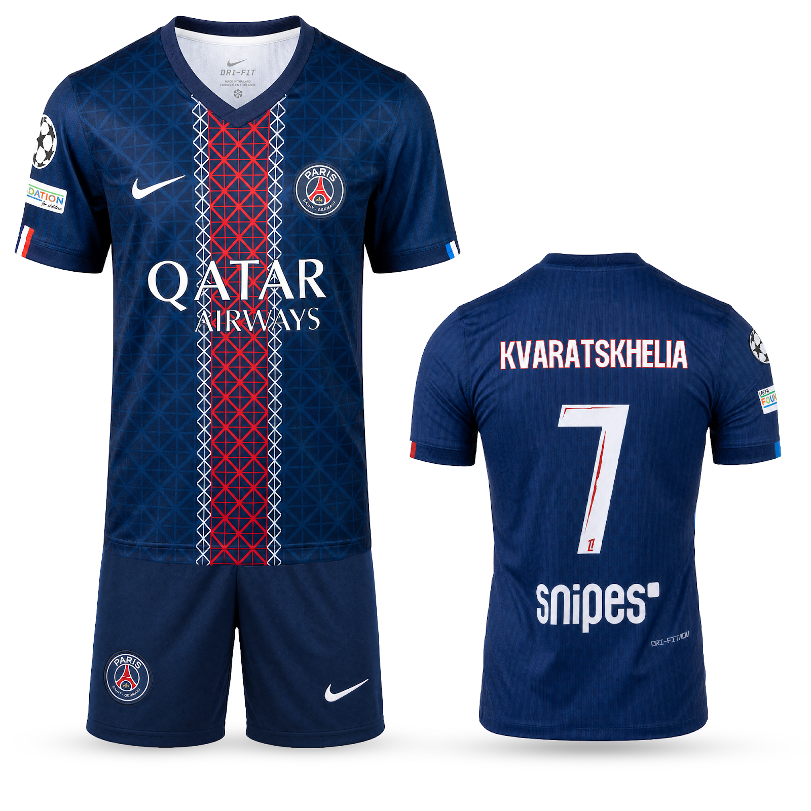 Gyerek mez szett PSG, Kvaratskhelia. 25/26