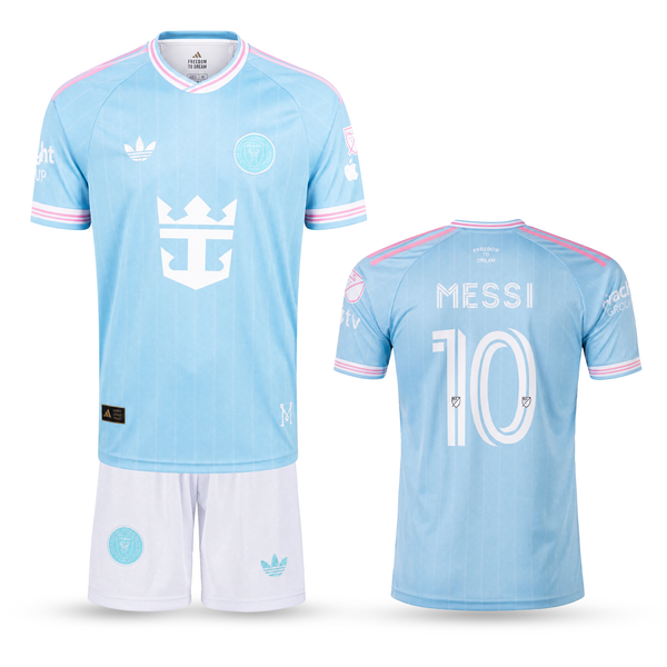 Gyerek mez szett Inter Miami, Messi. Különleges világoskék kiadás