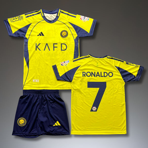 Gyerek mez szett Al-Nassr, Ronaldo. Projekt 25/26