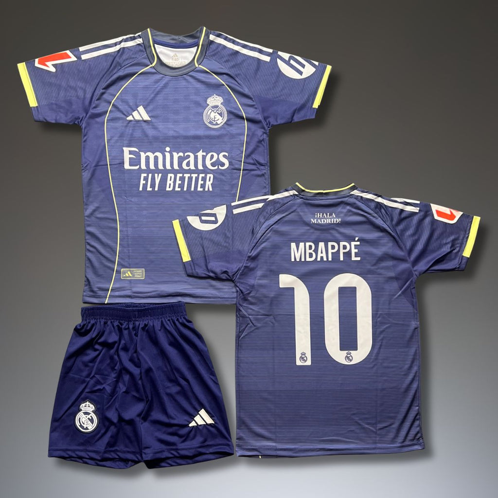 Gyerek vendég mez szett Real Madrid, Mbappe. 25/26