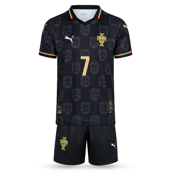 Portugál Gyerek Harmadik Futballszerelés, Ronaldo. WC 2026, Zöld
