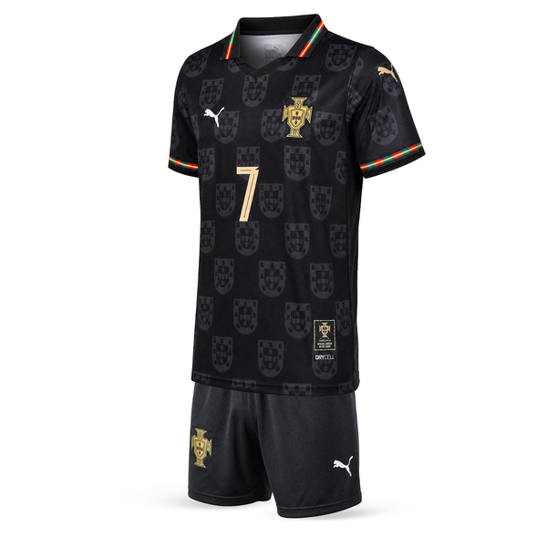 Portugál Gyerek Harmadik Futballszerelés, Ronaldo. WC 2026, Zöld