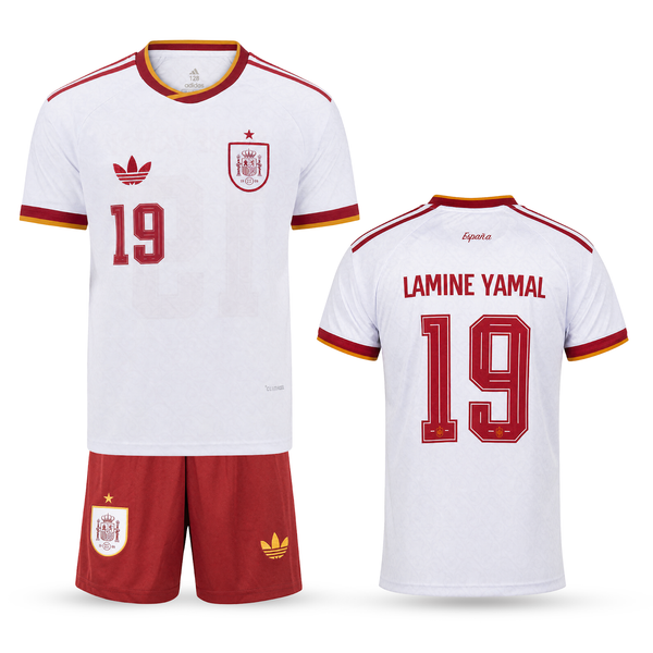 Spanyolország Gyerek Idegenbeli Futballszerelés, Jamal. WC 2026, Kék