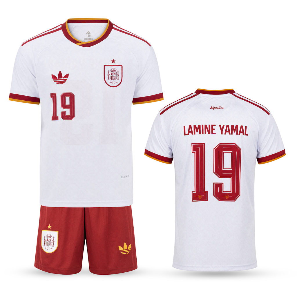 Spanyolország Gyerek Idegenbeli Futballszerelés, Jamal. WC 2026, Kék