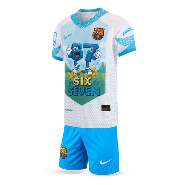 Barcelona Gyerek Futballszerelés, Jamal. Six Seven Edition, Világoskék