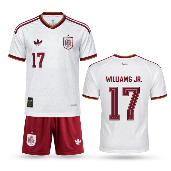 Spanyolország Gyerek Idegenbeli Futballszerelés, Williams. World Cup 2026