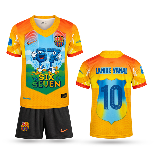 Barcelona Gyerek Futballszerelés, Yamal. Six Seven Edition, Narancssárga