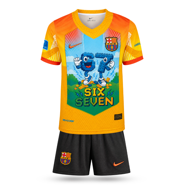 Barcelona Gyerek Futballszerelés, Yamal. Six Seven Edition, Narancssárga