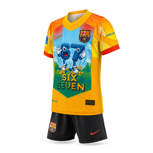 Barcelona Gyerek Futballszerelés, Yamal. Six Seven Edition, Narancssárga