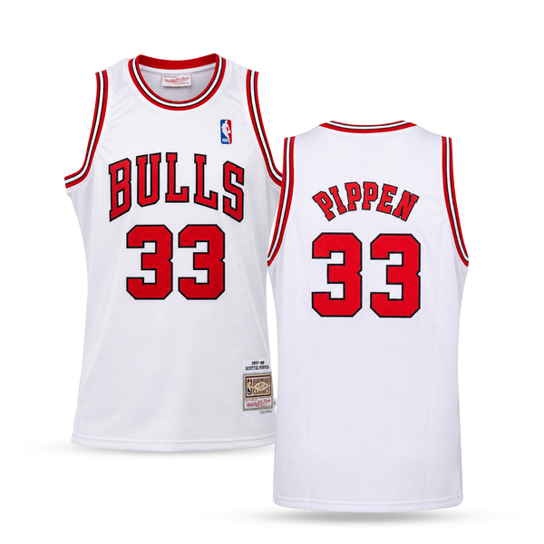 Chicago Bulls Férfi Retro Kosárlabdamez, Pippen. Retro Hardwood Classics, Fehér