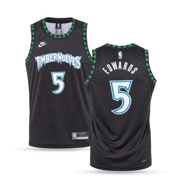 Minnesota Timberwolves Férfi Retro Kosárlabdamez, Edwards. Retro Hardwood Classics, Sötétkék
