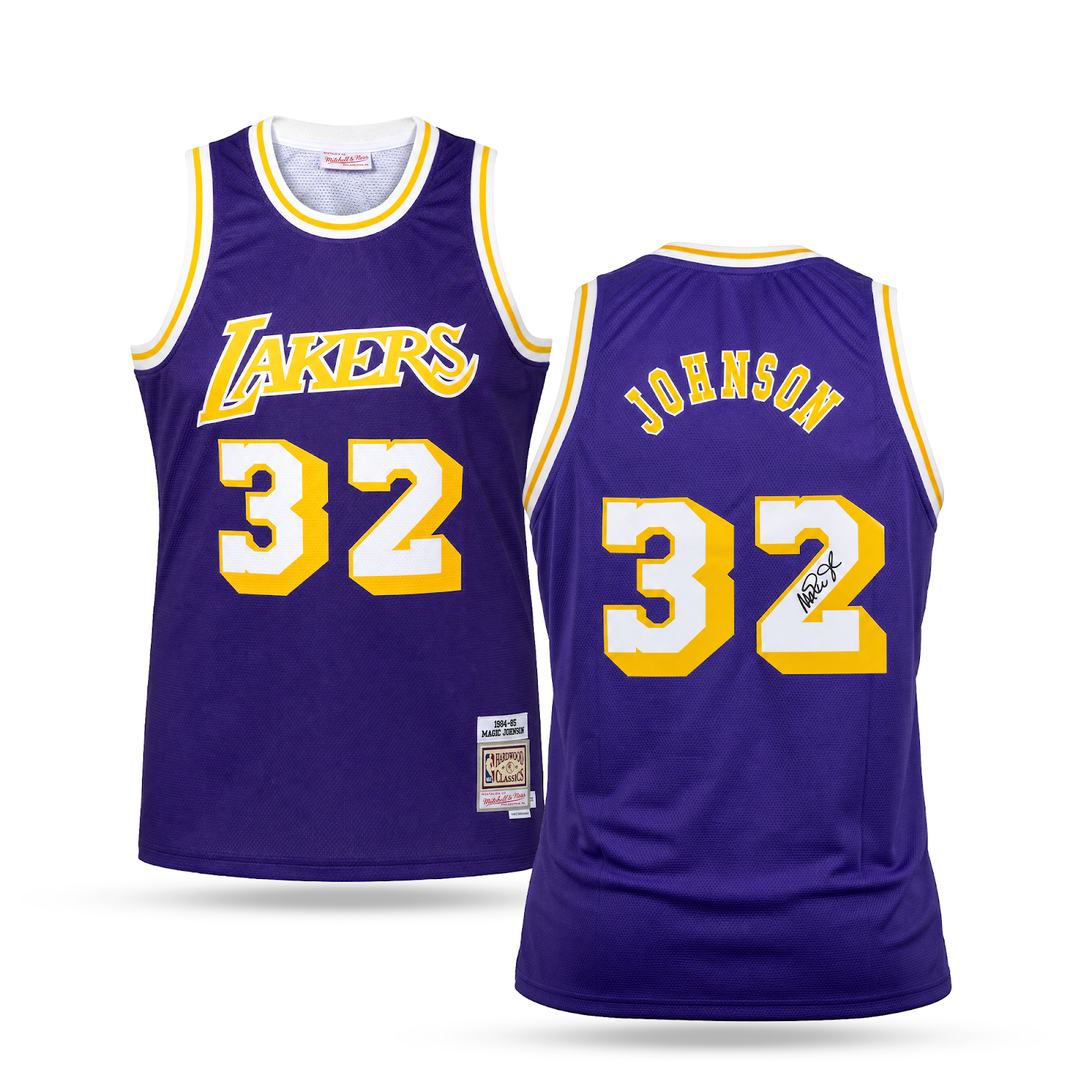 LA Lakers Men Retro Basketball Jersey, Johnson. Retro Hardwood Classics, Purple