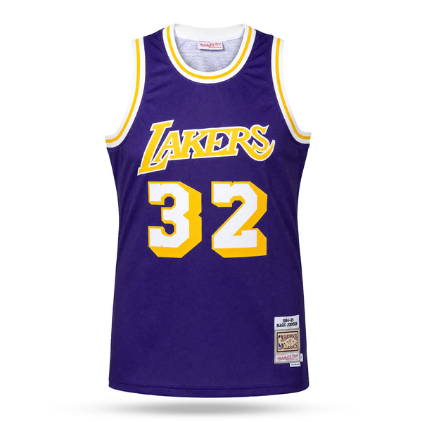 LA Lakers Men Retro Basketball Jersey, Johnson. Retro Hardwood Classics, Purple