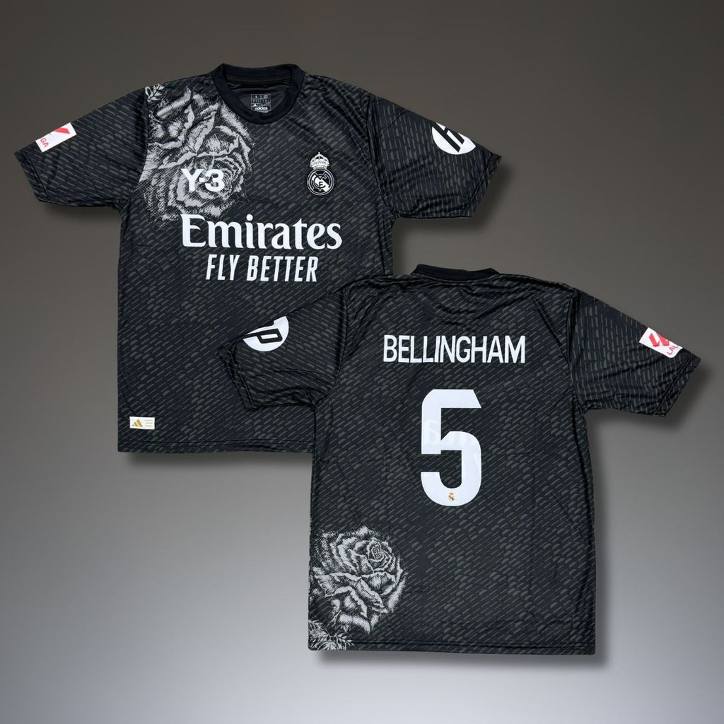 Férfi mez, fekete, Real Madrid, Bellingham. Y3 kiadás 24/25